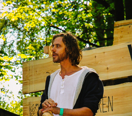 Treskjærer Boni Wiik under bygningsvernkongressen på Norsk folkemuseum Foto Bygg og Bevar