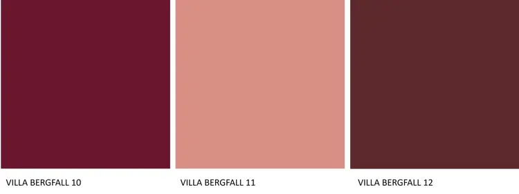 Villa Bergfall Historisk Fargekart Rad 4