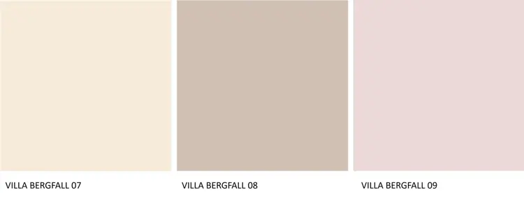 Villa Bergfall Historisk Fargekart Rad 3