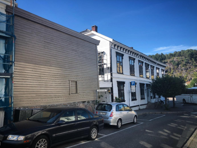 Fasade Stallenog Apoteket Etter Istandsetting