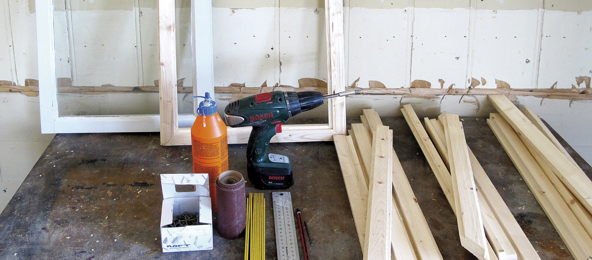 Fire varevinduer manglet, men det var en original å måle etter. Foto: Norske Hjem