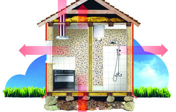 Fra Energiboken, Svenska byggnadsvårdsföreningen. Illustrasjon: Lars Hammarlin