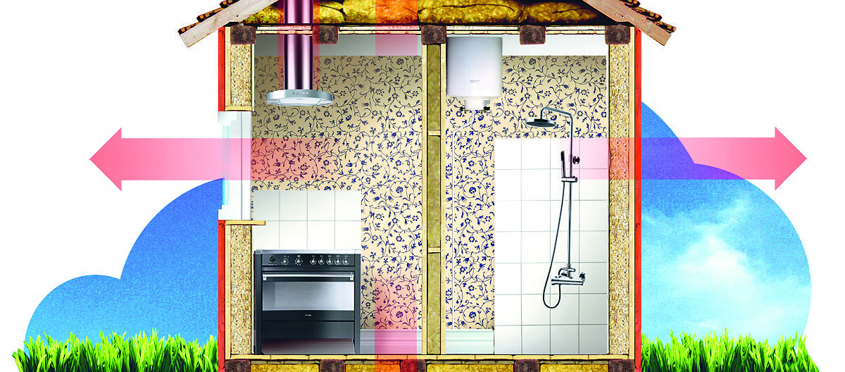 Fra Energiboken, Svenska byggnadsvårdsföreningen. Illustrasjon: Lars Hammarlin