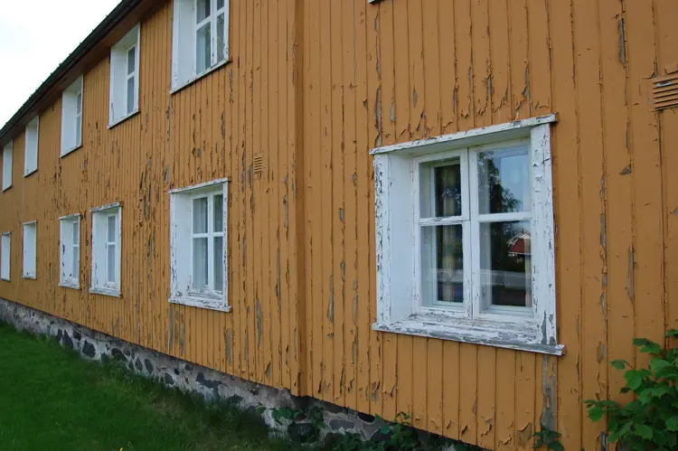 Før restaurering av fasaden. Foto: Kulturminnefondet