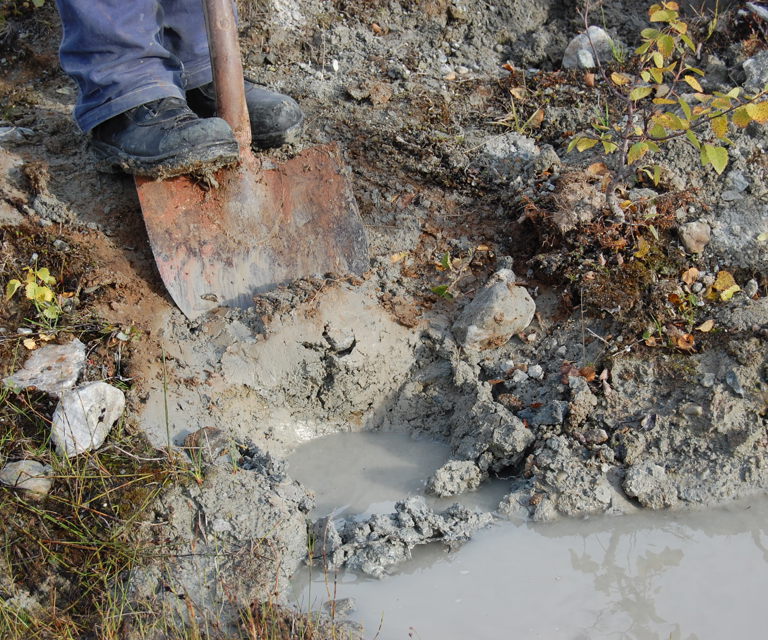 Fra Lergruvbakken ved Røros hvor det tidligere er tatt ut store mengder leire. Foto: Kulturminnefondet