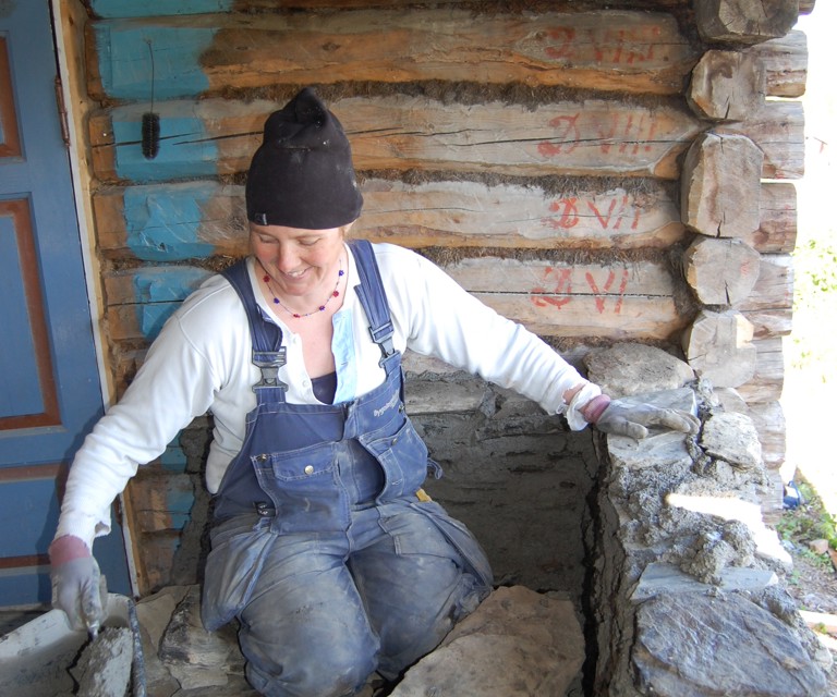 Det er viktig at man har steinmaterialer som passer til vangenes dimensjoner. Foto: Kulturminnefondet