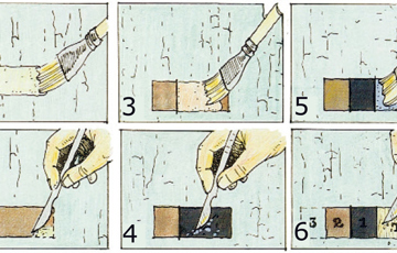 Slik lager du en fargetrapp. Ill: Riksantikvaren