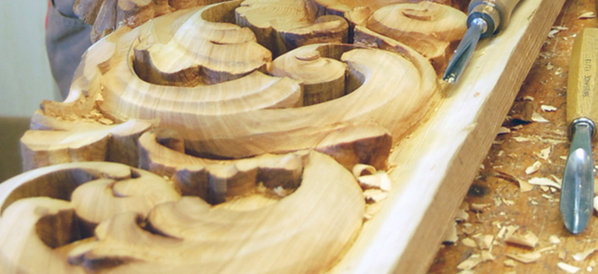 Treskjæringskurs på Hjerleid. Foto: Hjerleid