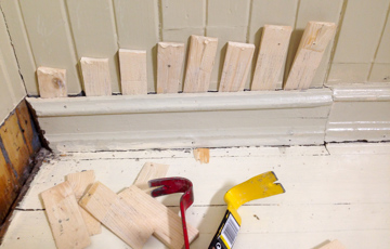 Tips: Slik får du løs gamle lister. Foto: Fosselven 1