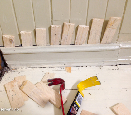 Tips: Slik får du løs gamle lister. Foto: Fosselven 1