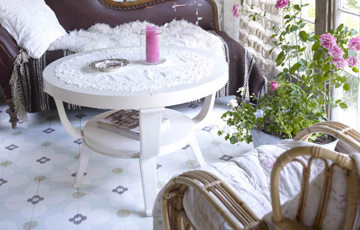 Historiske gulvfliser, Portogisisk blomst. Gamletrehus.com. Foto: Sturla Bakken