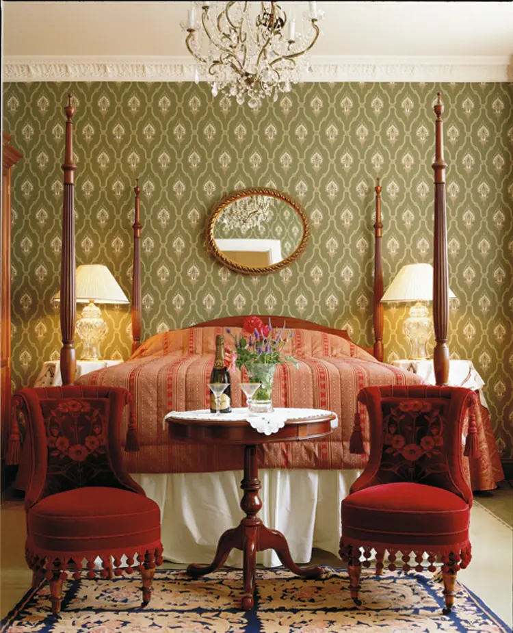 Tapet i klassisk interiør. Foto: Sprossa.no