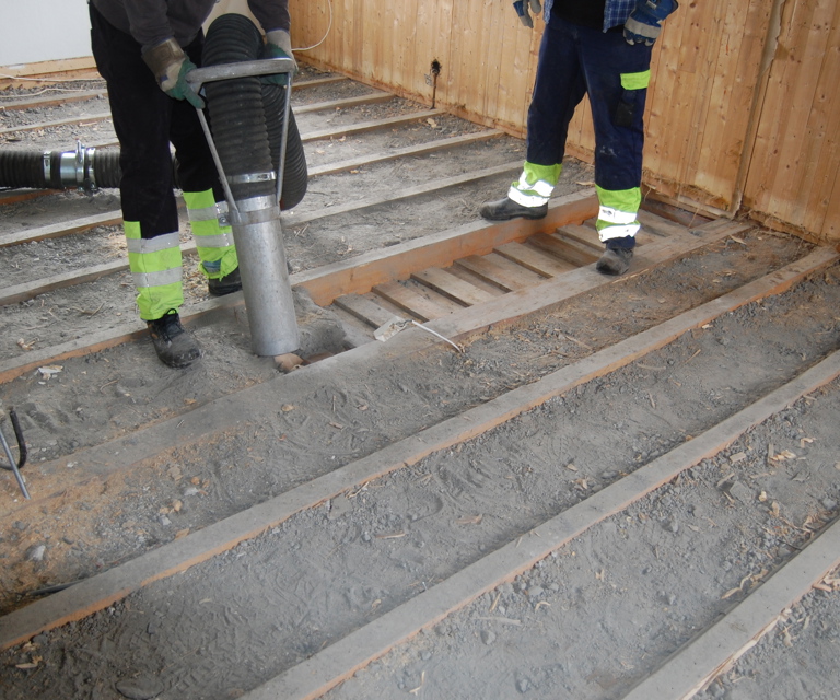 Leire i et stubbeloft. Foto: Villa Dammen