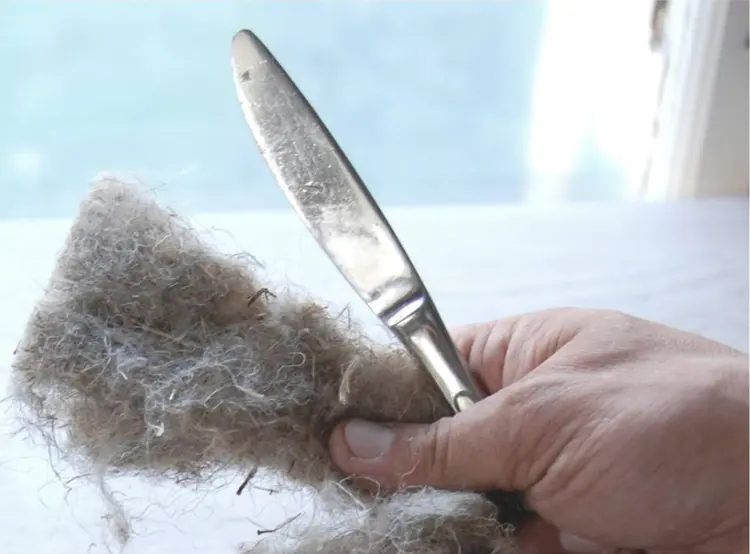 Dyttestrimler til å dytte i sprekken mellom vegg og vindu. Foto: Bjørge Sandberg-Kristoffersen 