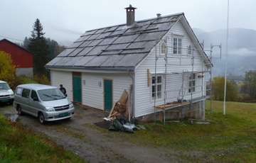 Snart ferdig. Foto: Solvorn Laft og Bygg