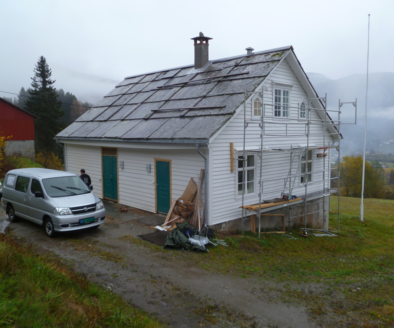 Snart ferdig. Foto: Solvorn Laft og Bygg