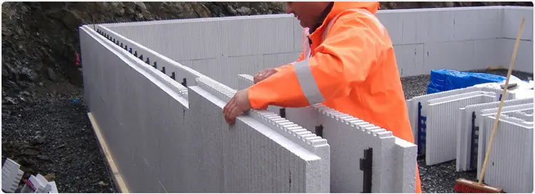 Grunnmurssystem i Isopor. Foto: Sundolitt 