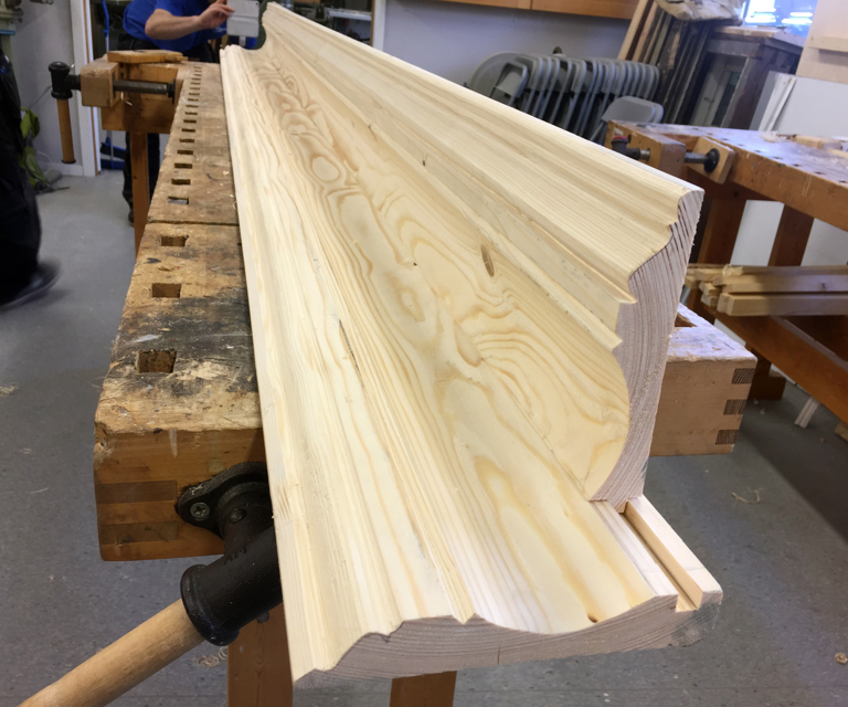 De ferdighøvlede delene settes sammen. Foto: Glenn Løken