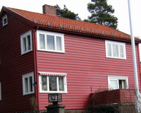 Klassisk funkishus bygget i tungt bindingsverk. Foto: Byantikvaren i Oslo