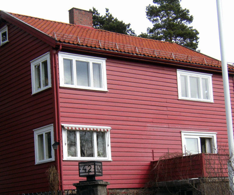 Klassisk funkishus bygget i tungt bindingsverk. Foto: Byantikvaren i Oslo