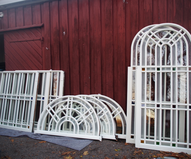 Ferdig og klare for montering etter mange år i glemselen. Det er ingen skam lenger å ha disse i glassverandaen!