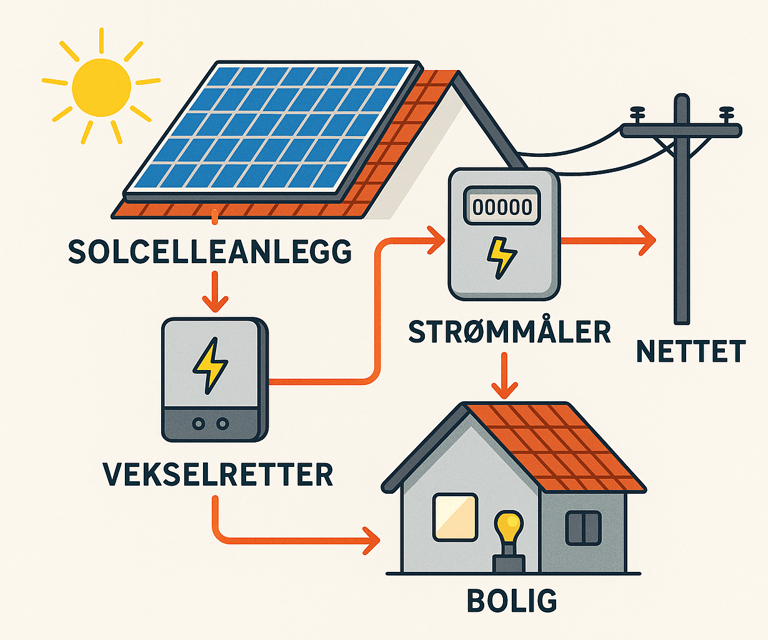 Fremstilling-av-et-solcelleanlegg-paa-en-enebolig