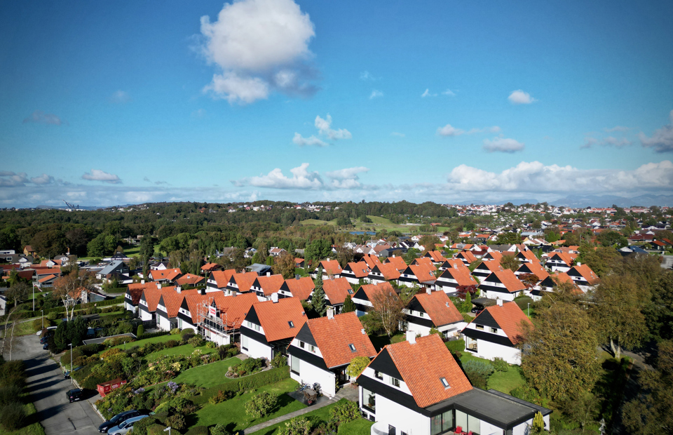 Stokkabrautene, et boligområde med særpreg og historie, tegnet av arkitekt Retzius i 1967. Foto: Lise Bjelland